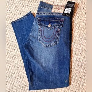 True Religion mens jeans Geno Relaxed Slim